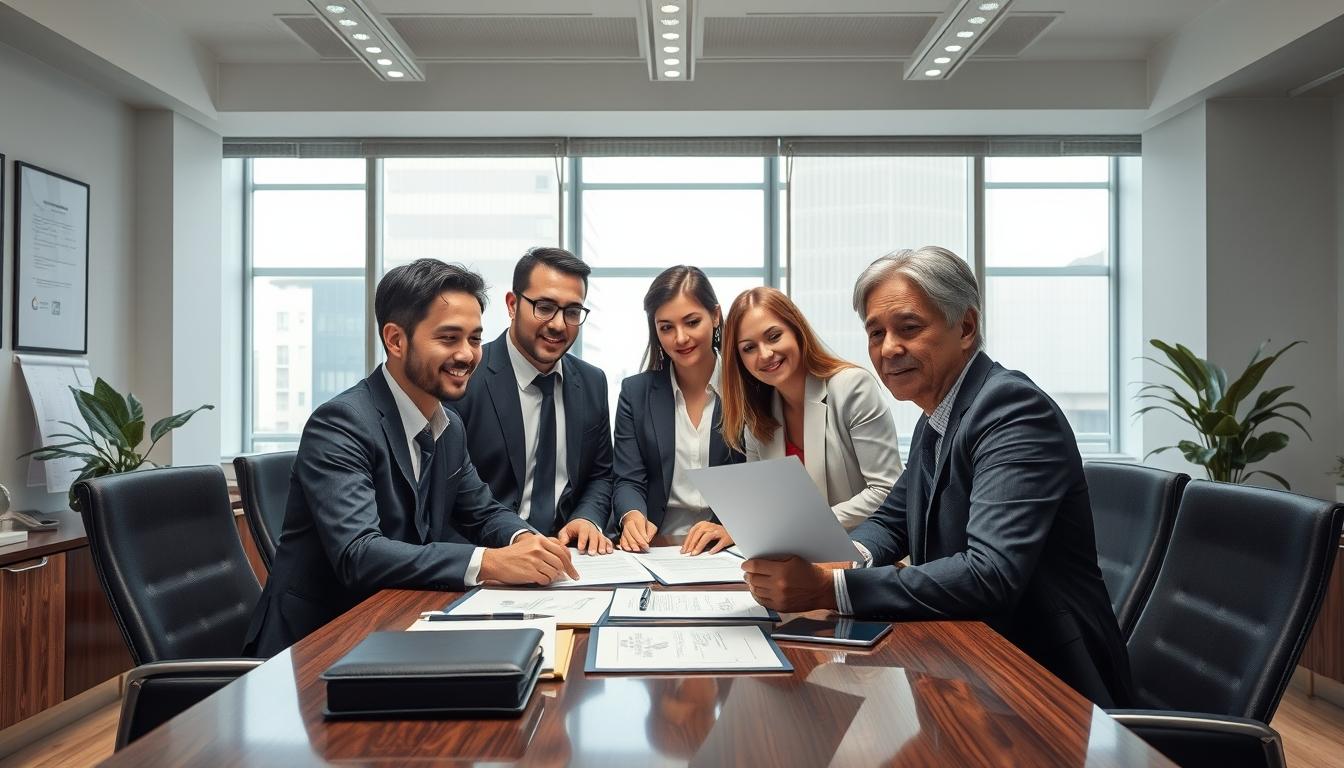 Senior legal team and family support